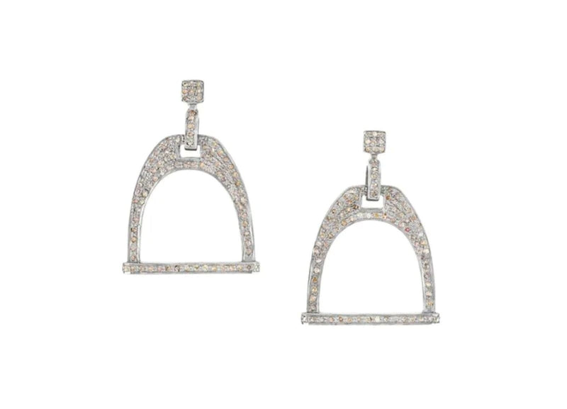 AWST Int'l Silver Plated Stirrup Earrings
