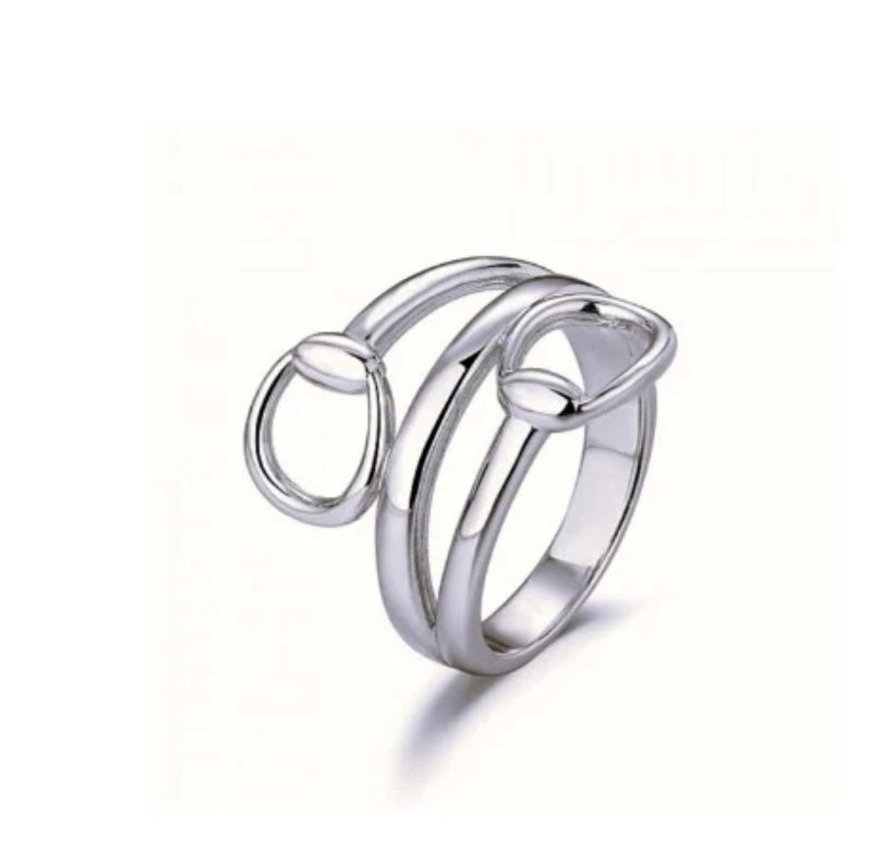 AWST Int'l Snaffle Bit Sterling Silver Wrap Ring