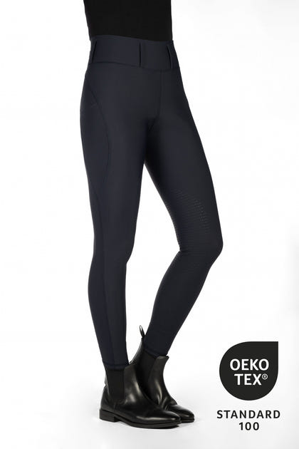 HKM Ladies Jil High Waist Sil. Knee Patch Riding Leggings