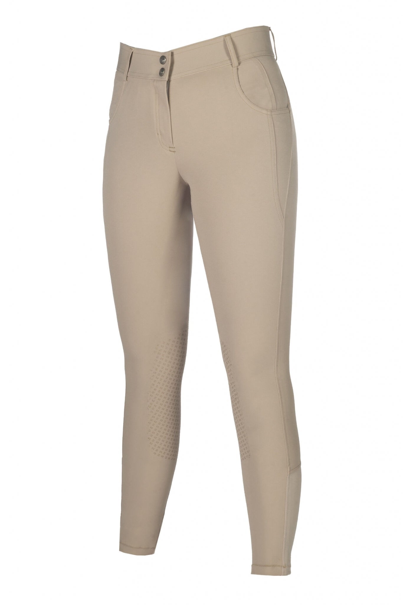 HKM Ladies Ari Mid Rise Knee Patch Riding Breeches