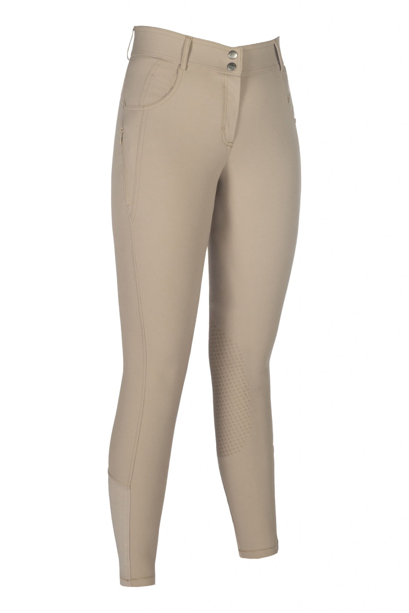 HKM Ladies Ari Mid Rise Knee Patch Riding Breeches
