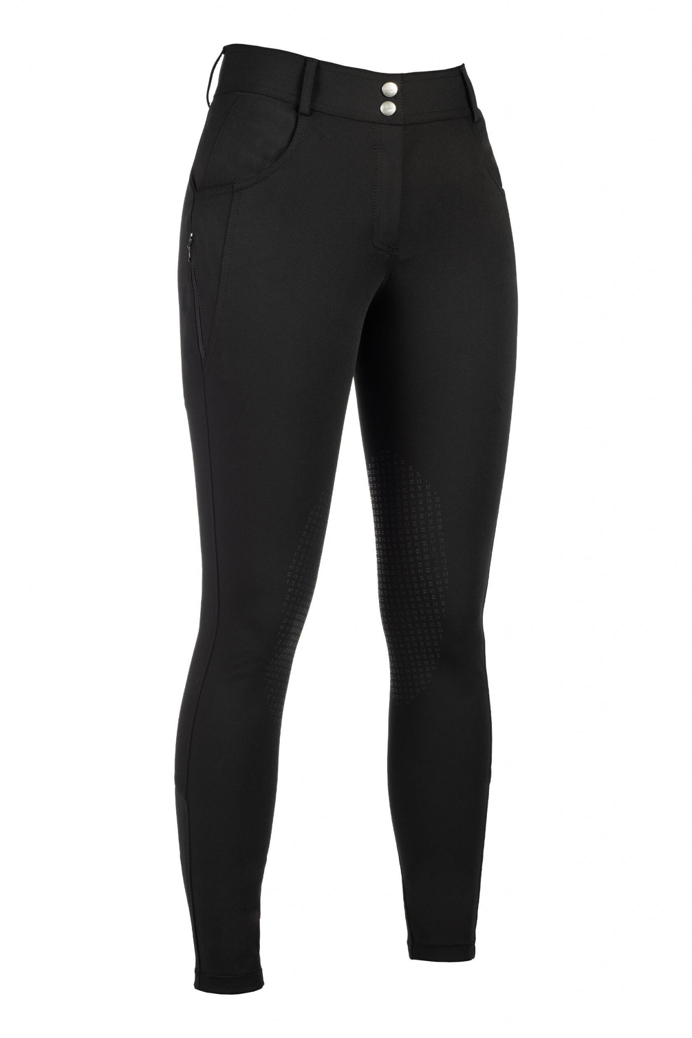 HKM Ladies Ari Mid Rise Knee Patch Riding Breeches