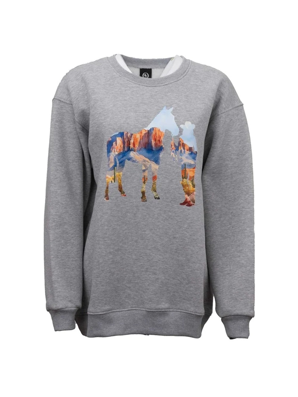 Outback Trading Ladies Mountain Silhouette Sweatshirt