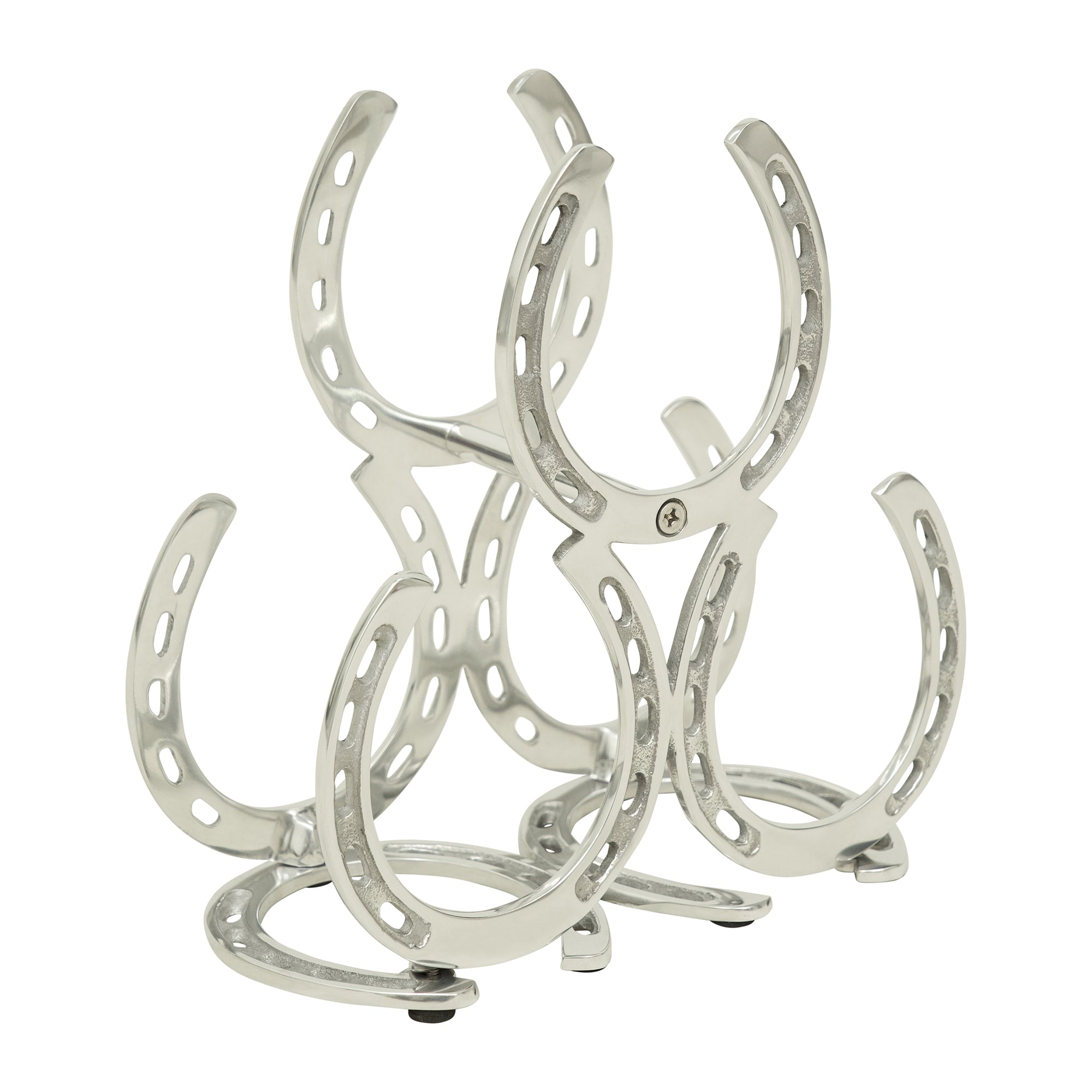 Huntley Equestrian Horseshoe 3-Bottle Wine Rack