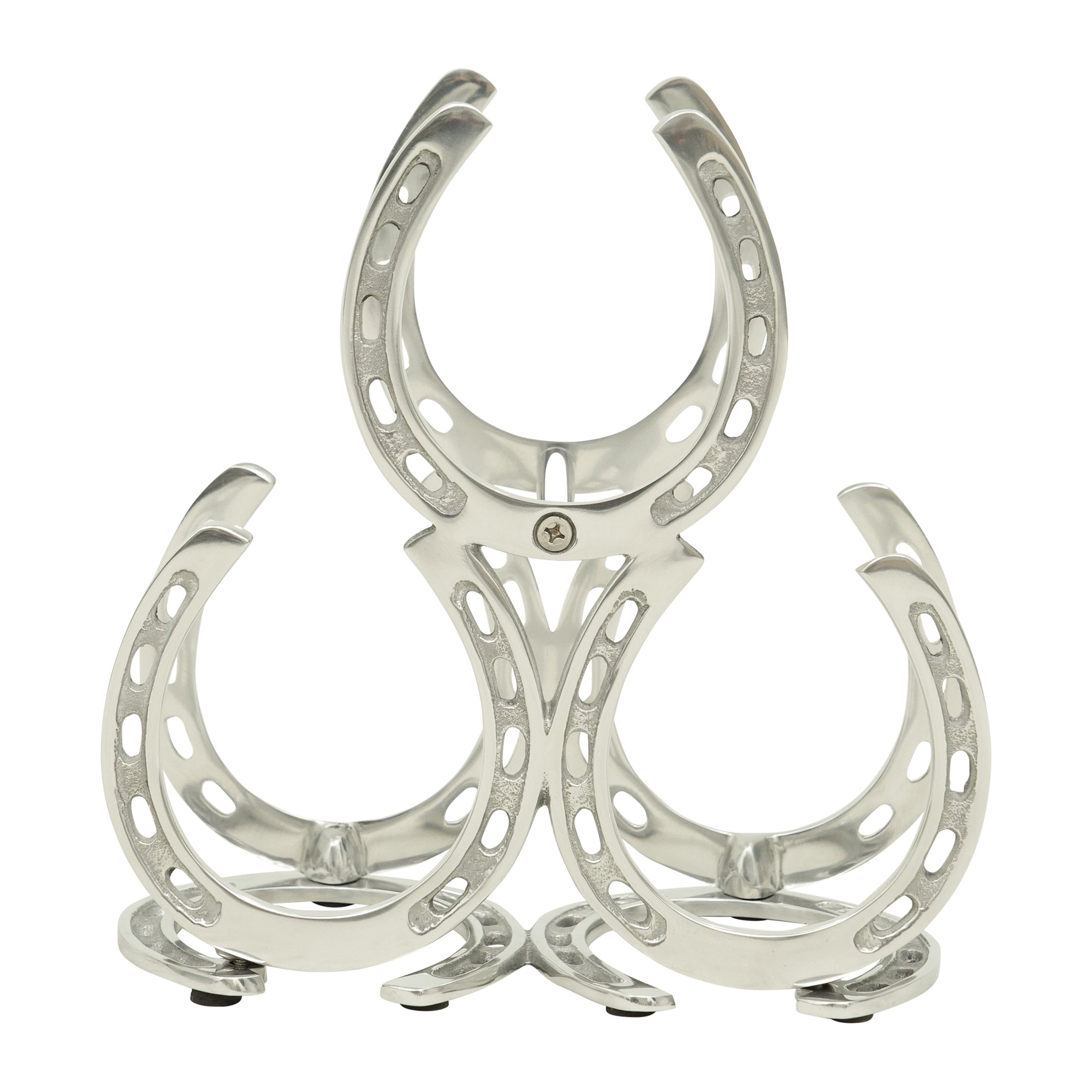 Huntley Equestrian Horseshoe 3-Bottle Wine Rack