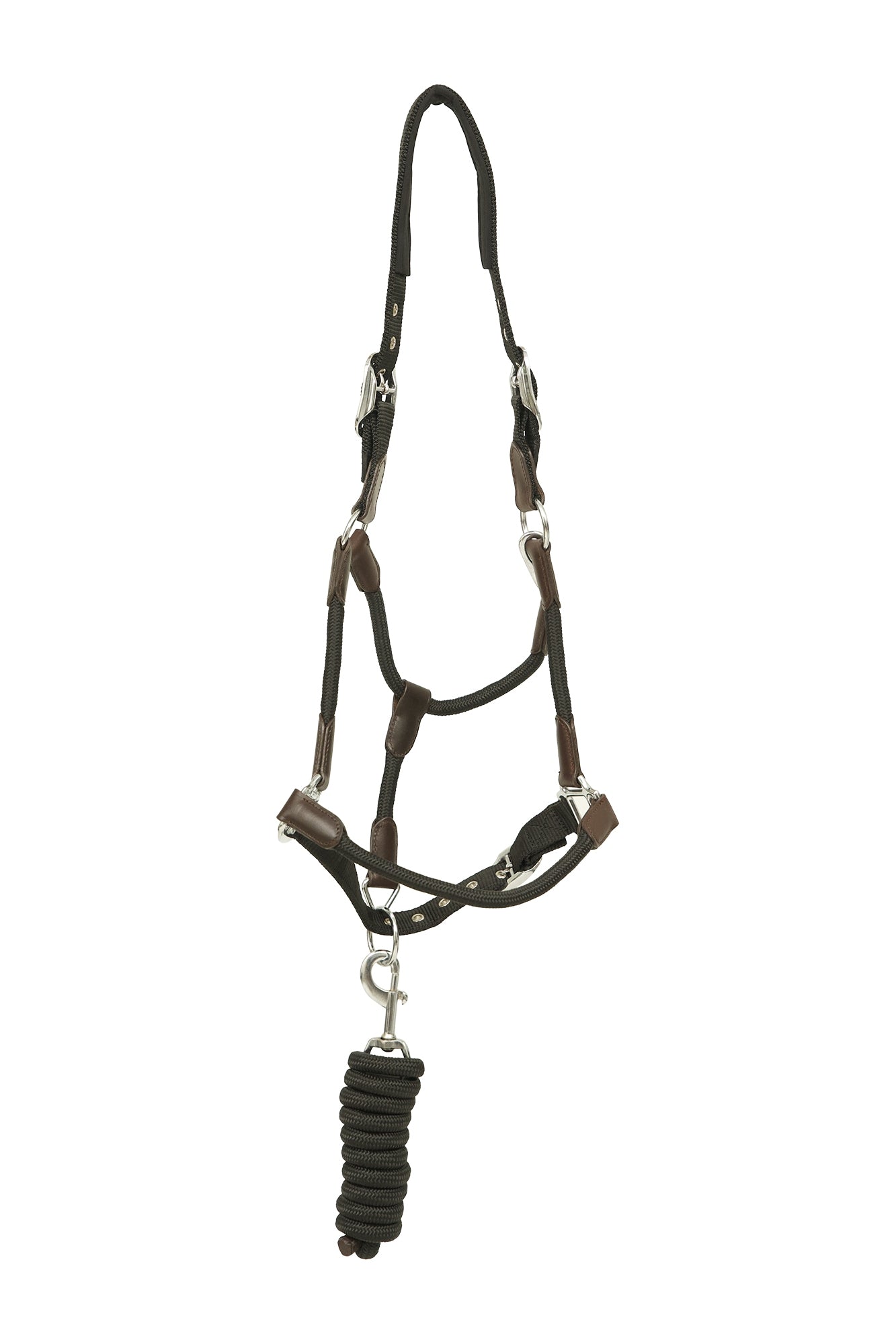 Huntley Equestrian Nylon Halter and Removable Lead with Snap
