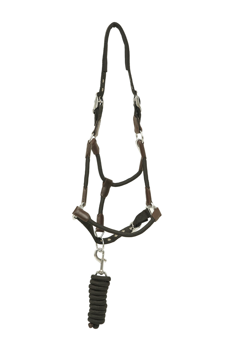 Huntley Equestrian Nylon Halter and Removable Lead with Snap
