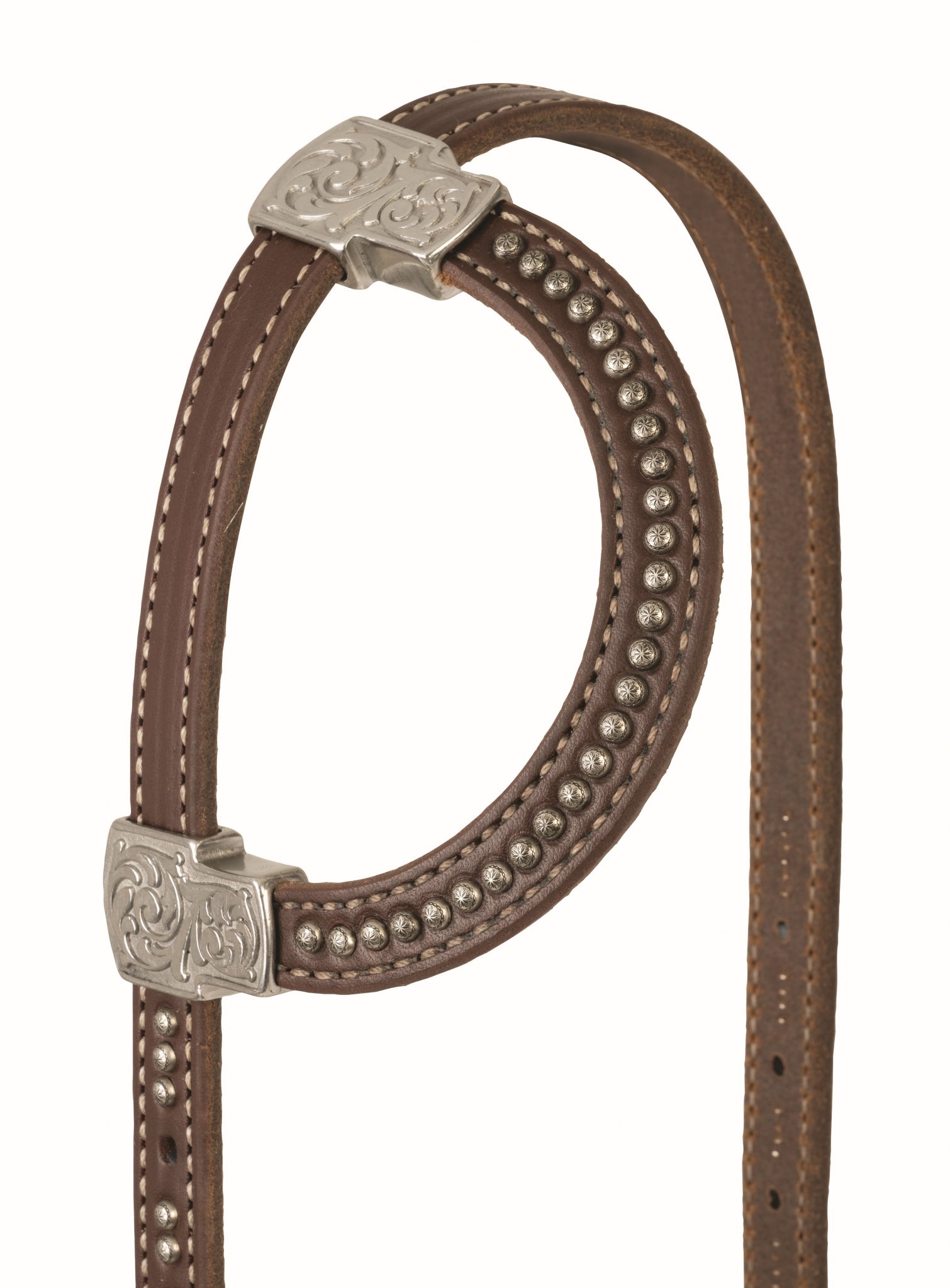 Weaver Western Leather Sliding Ear Headstall Stockman