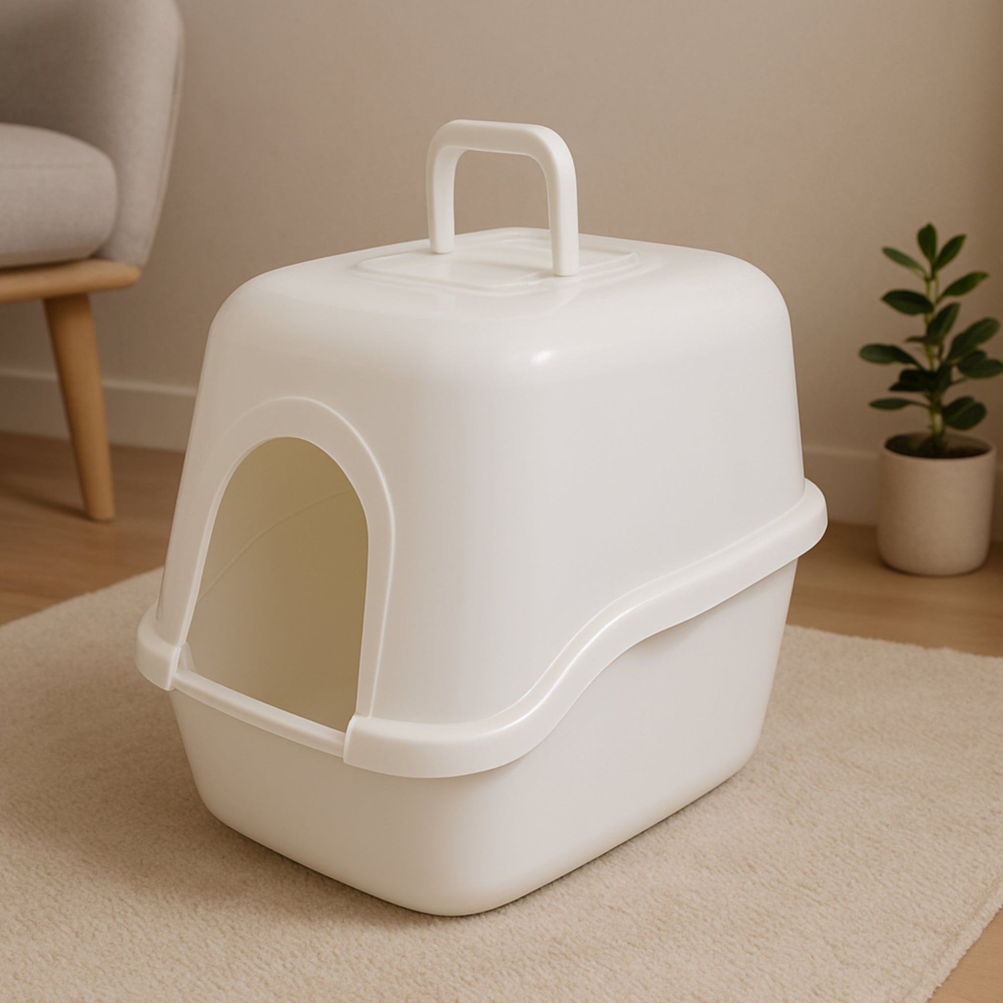 Richell PAW TRAX Hooded Litter Box