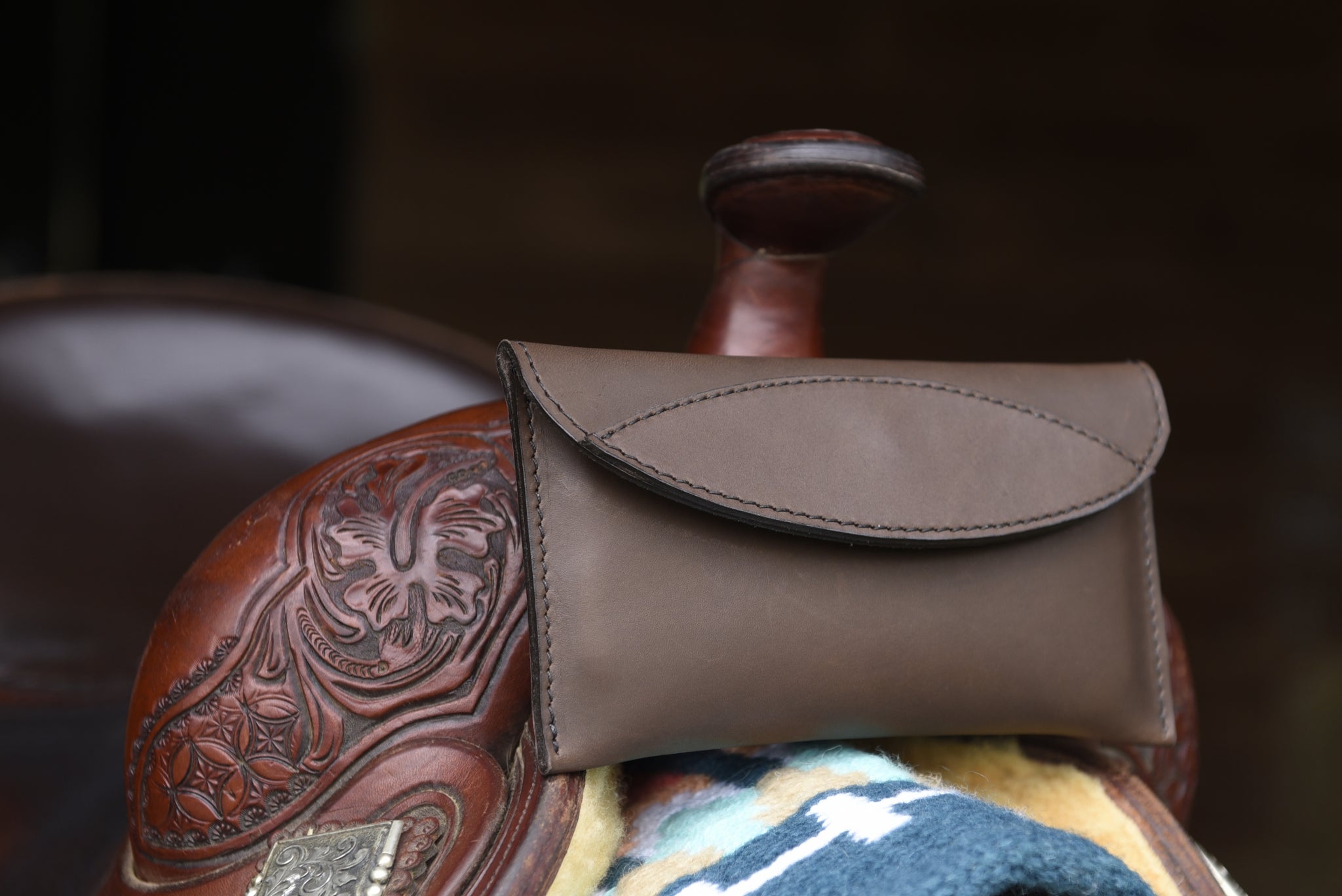 Perri's Leather Cell Phone Holder Laser Engraved