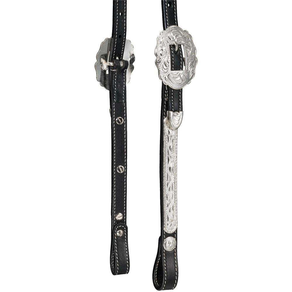 Silver Royal Double Ear Headstall with Raised Edge