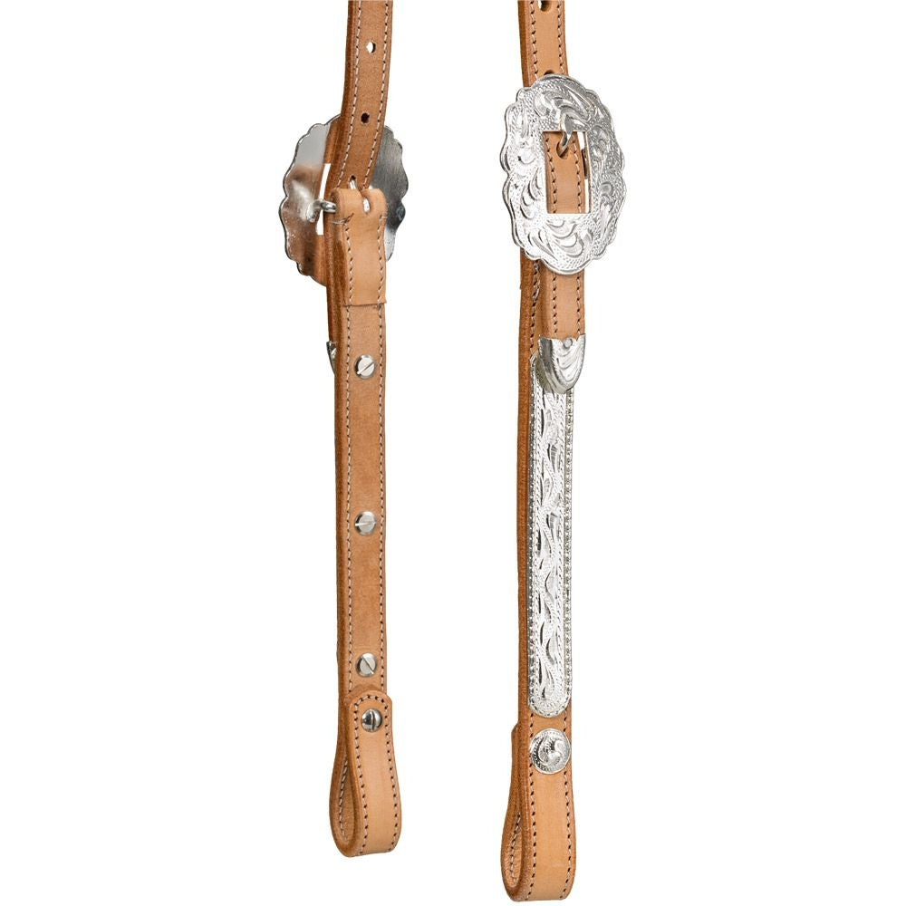 Silver Royal Double Ear Headstall with Raised Edge