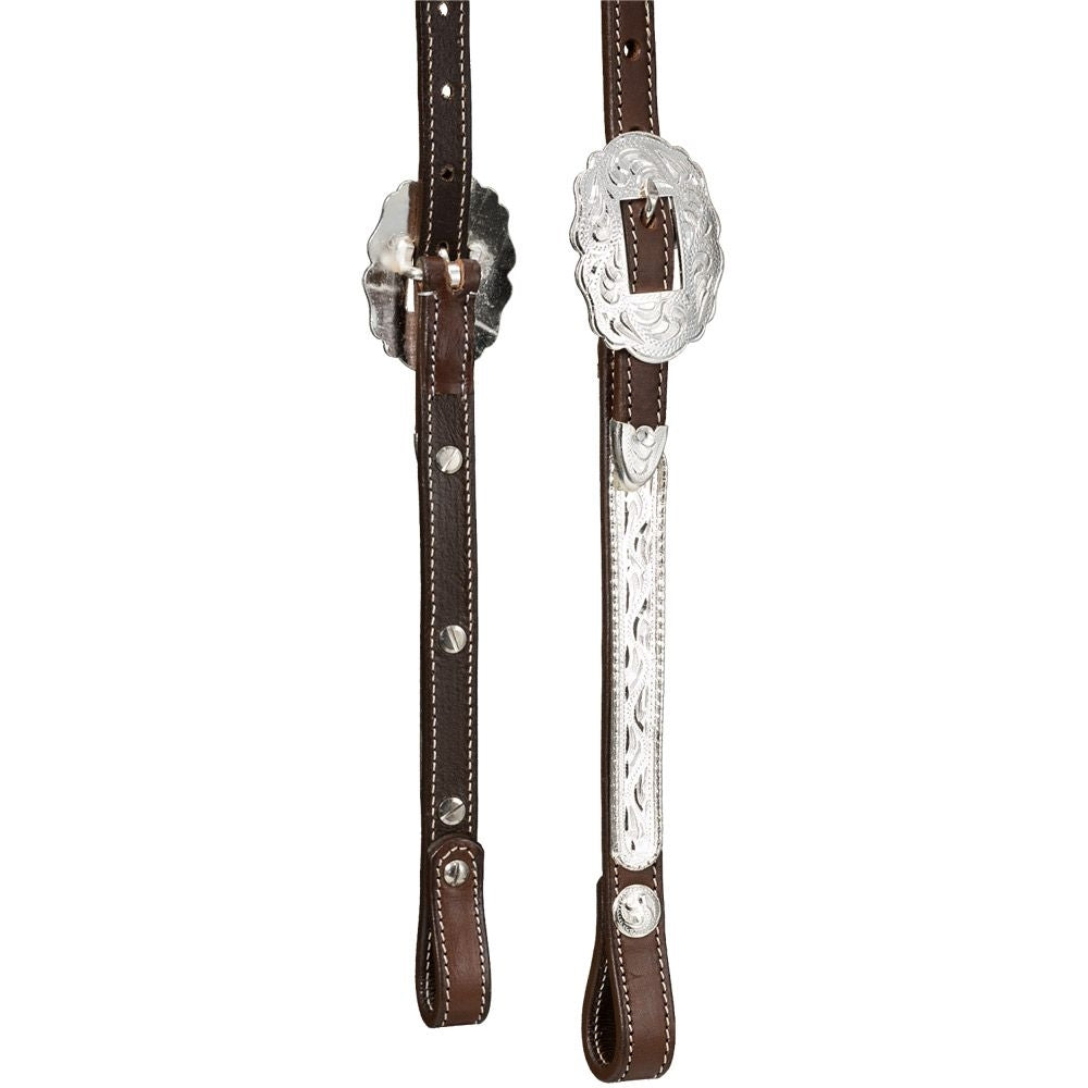 Silver Royal Double Ear Headstall with Raised Edge
