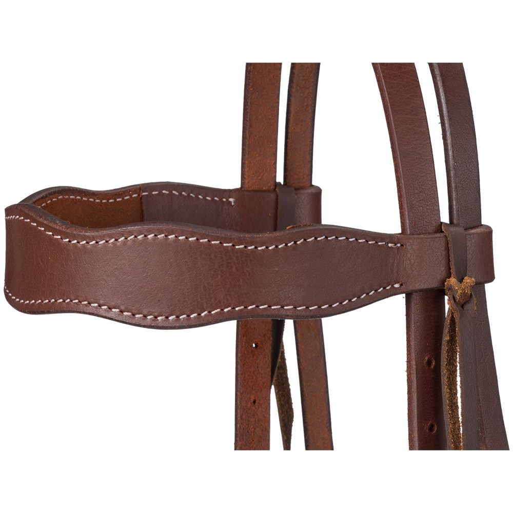 Tough1 Harness Leather Buckaroo Headstall