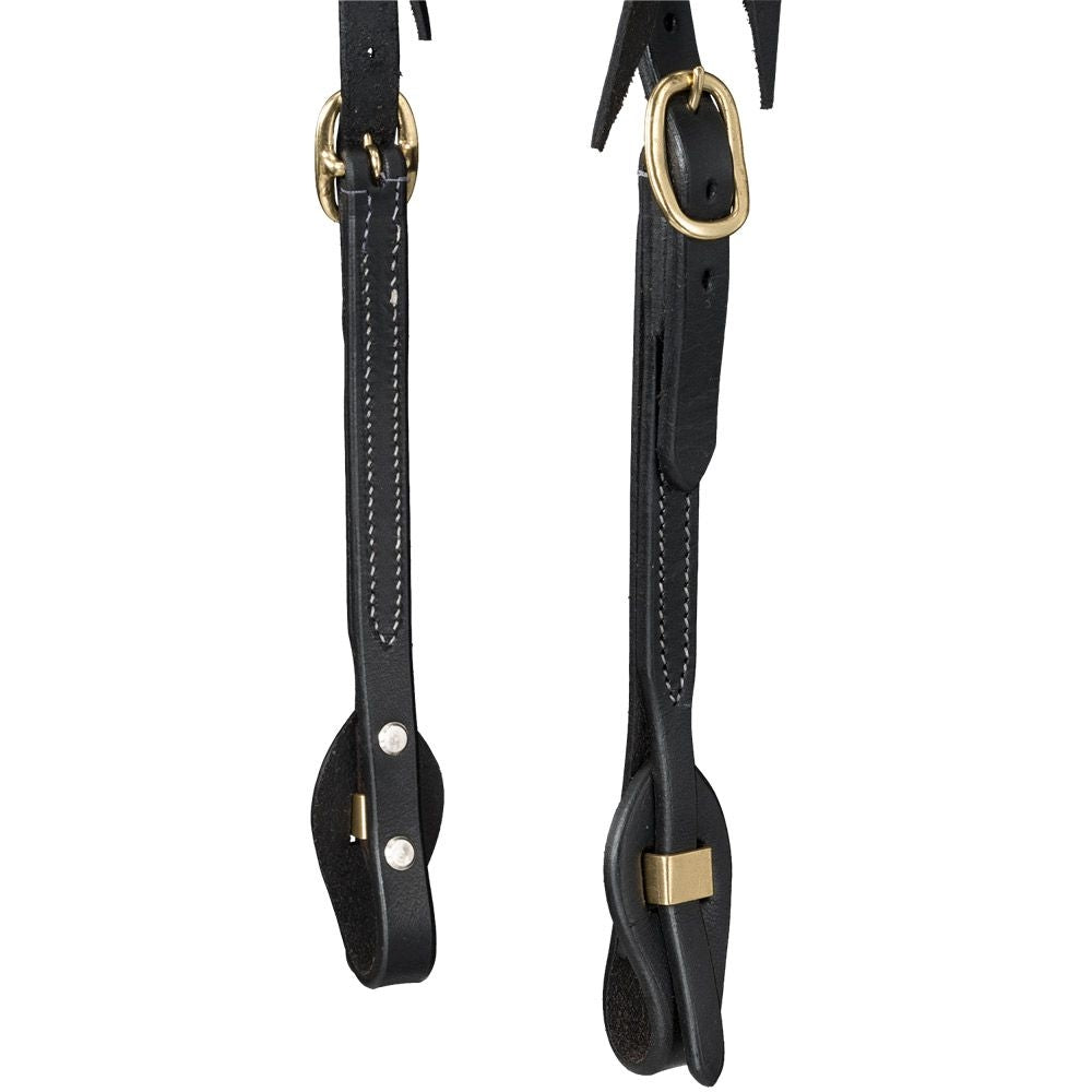 Royal King Harness Leather Browband Headstall with Quick Change Ends