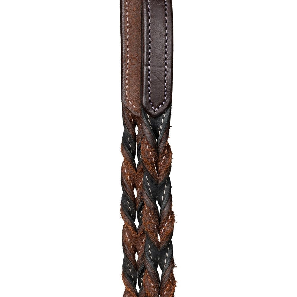 Tough1 Harness Leather Two-Tone Twist Loop Rein