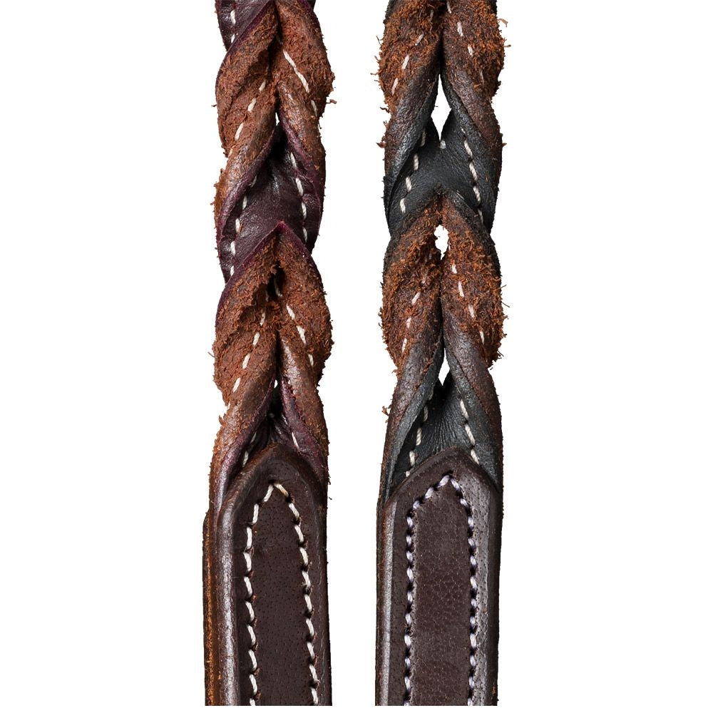 Tough1 Harness Leather Two-Tone Twist Loop Rein