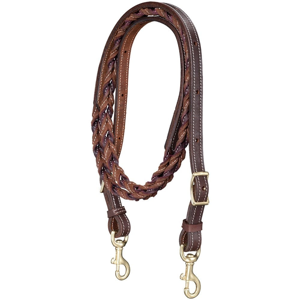 Tough1 Harness Leather Two-Tone Twist Loop Rein