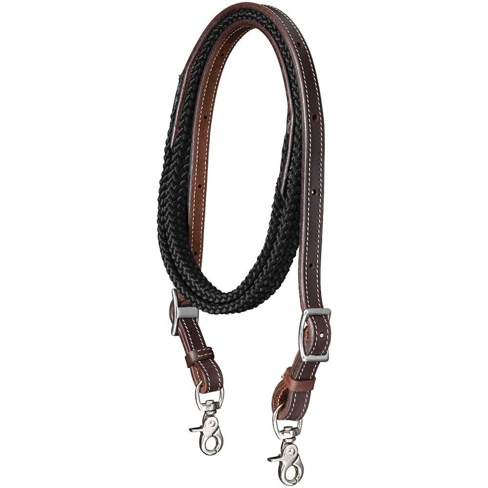 Tough1 Harness Leather Loop Rein with Poly Center