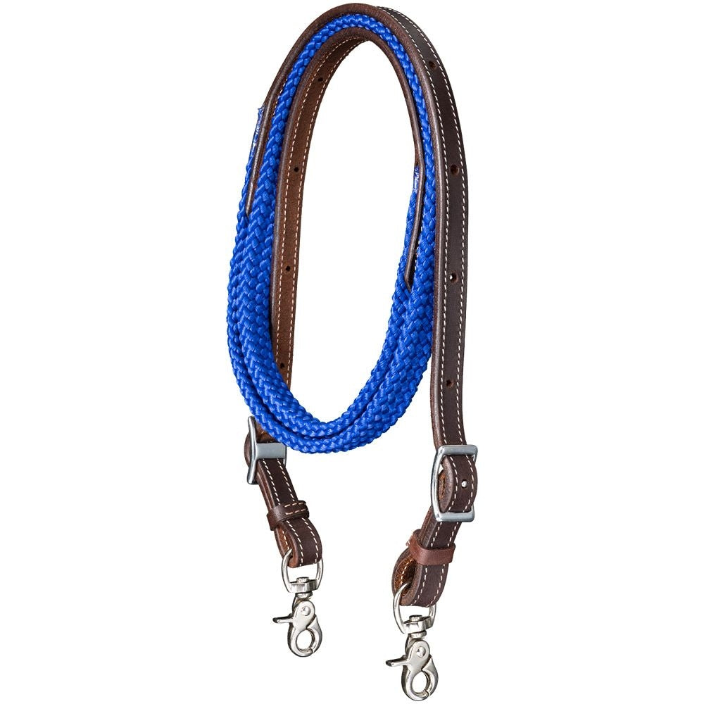 Tough1 Harness Leather Loop Rein with Poly Center