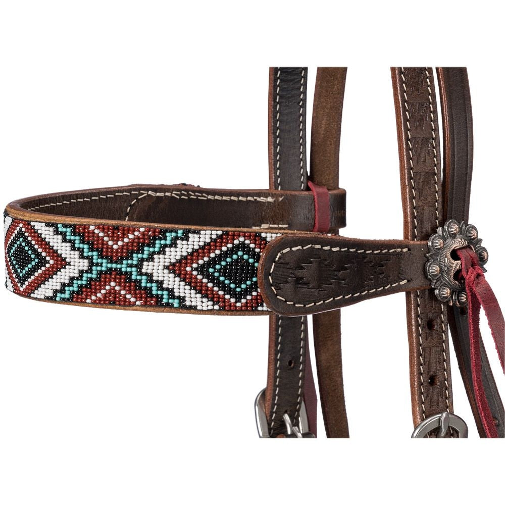 Tough1 Juniper Beaded Browband Headstall