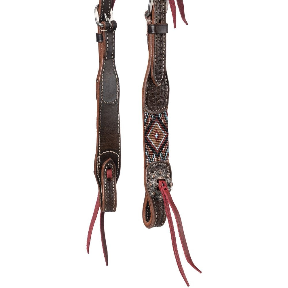 Tough1 Sienna Beaded Browband Headstall