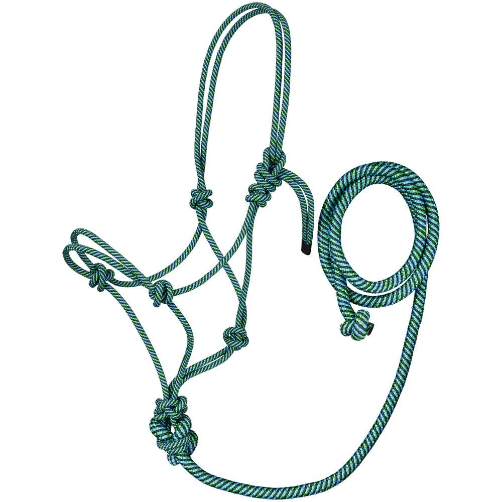 Tough1 Tri-Color Rope Halter with Lead