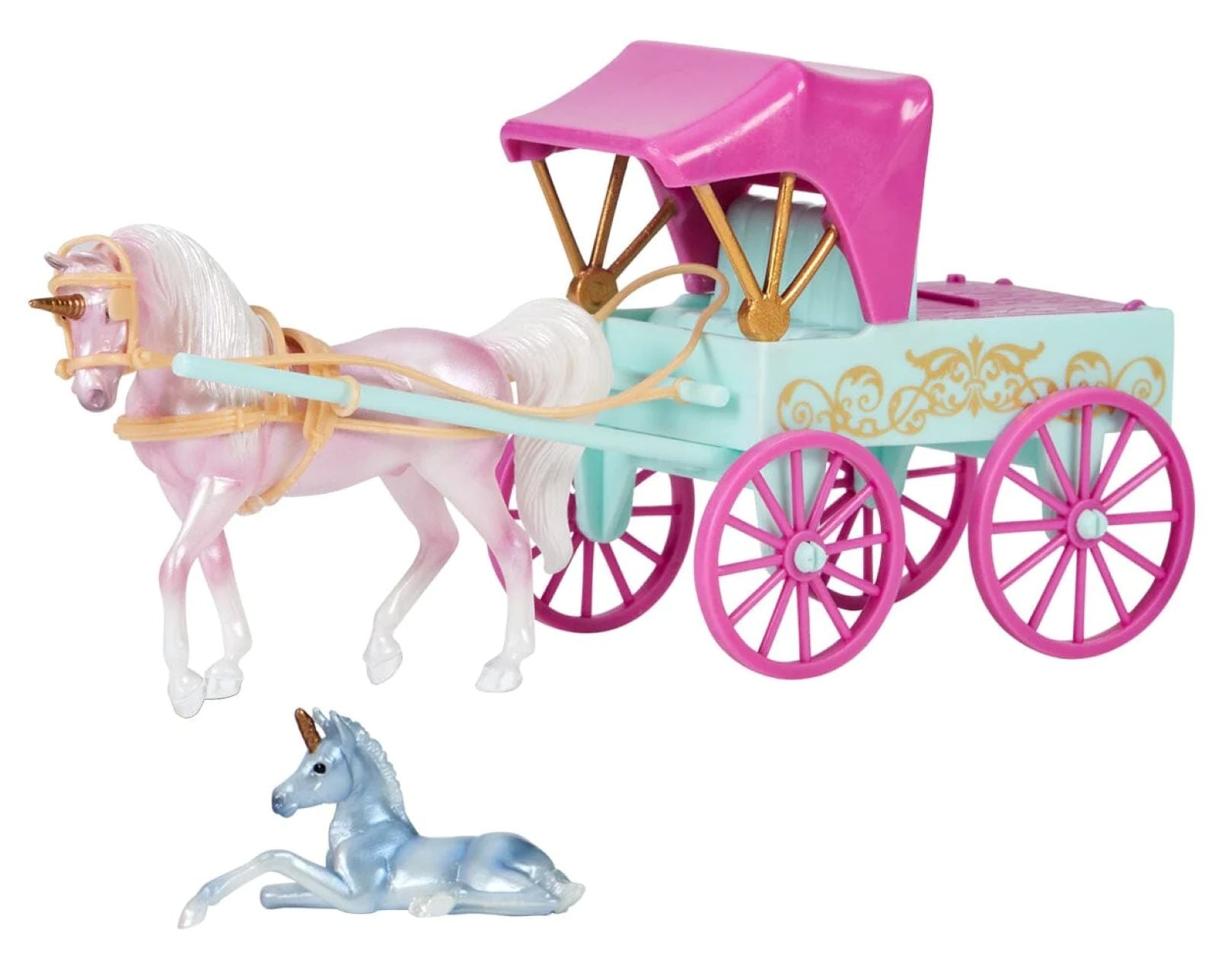 Breyer Unicorn Magic Carriage and Foal