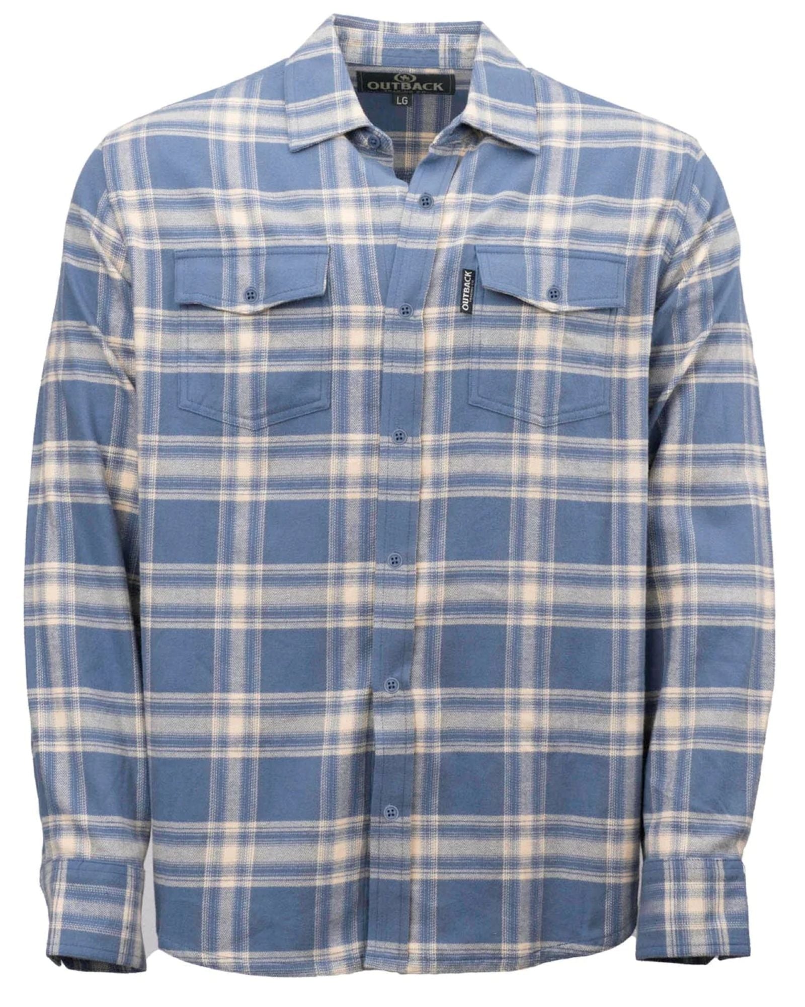 Outback Trading Mens Cotton Plaid Outback Shirt