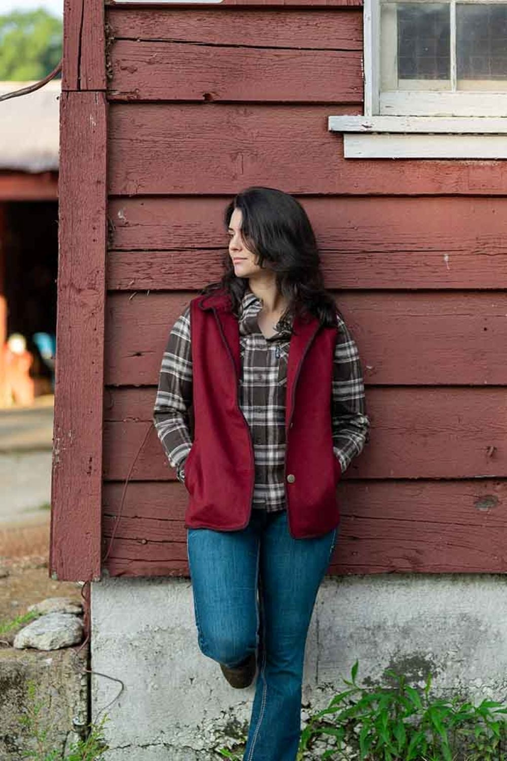 Outback Trading Ladies Cotton Plaid Outback Shirt