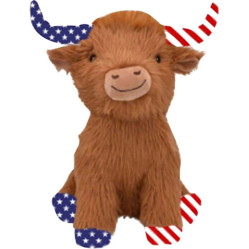 Multipet Americana Highland Cow Plush Dog Toy