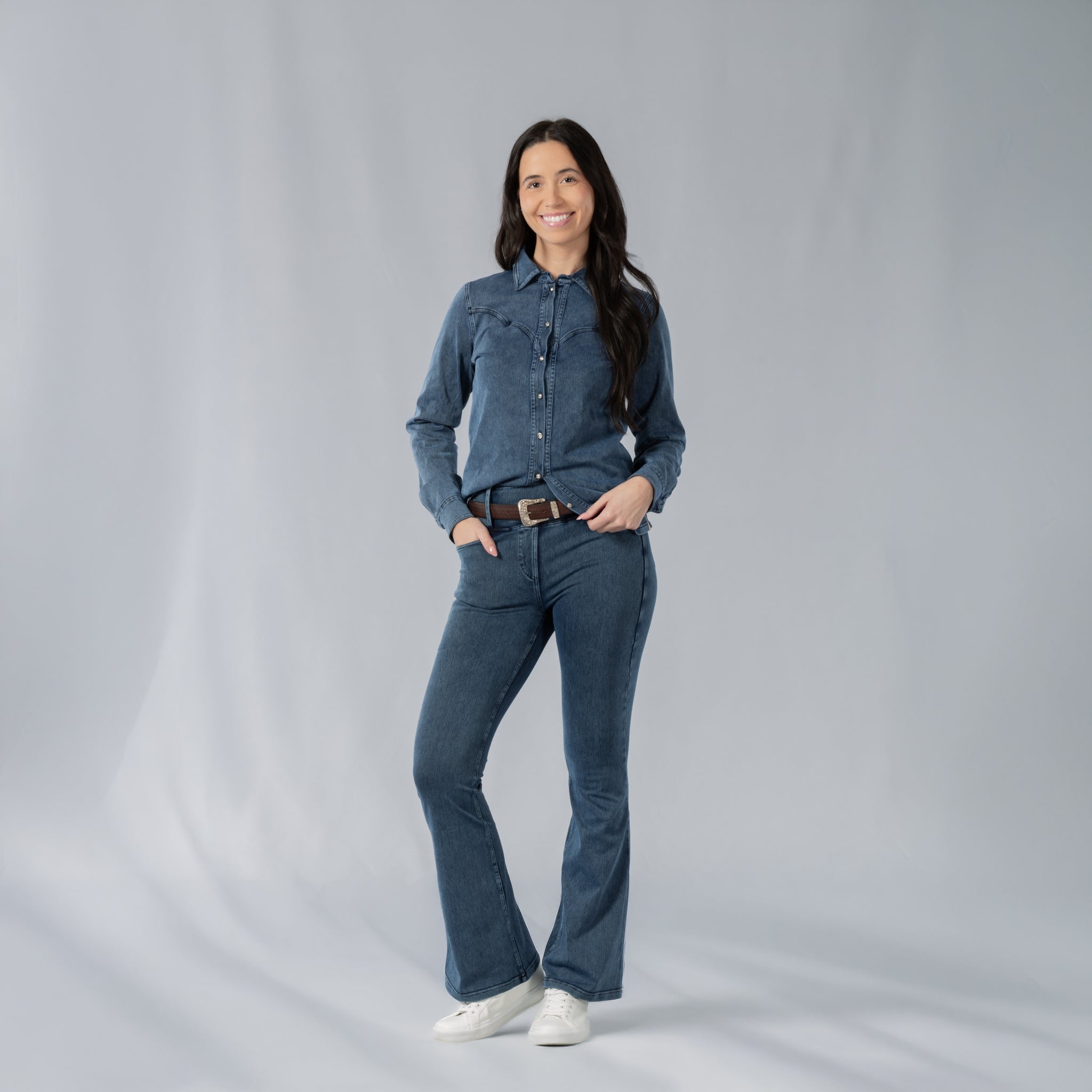 Horze Emery Ladies Western Denim-Look Bootcut Tights