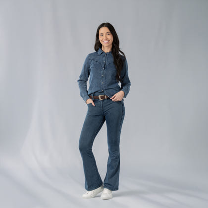 Horze Emery Ladies Western Denim-Look Bootcut Tights