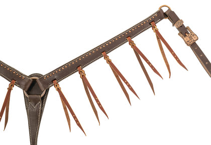Weaver Tasseled Western Outlaw Leather Breast Collar