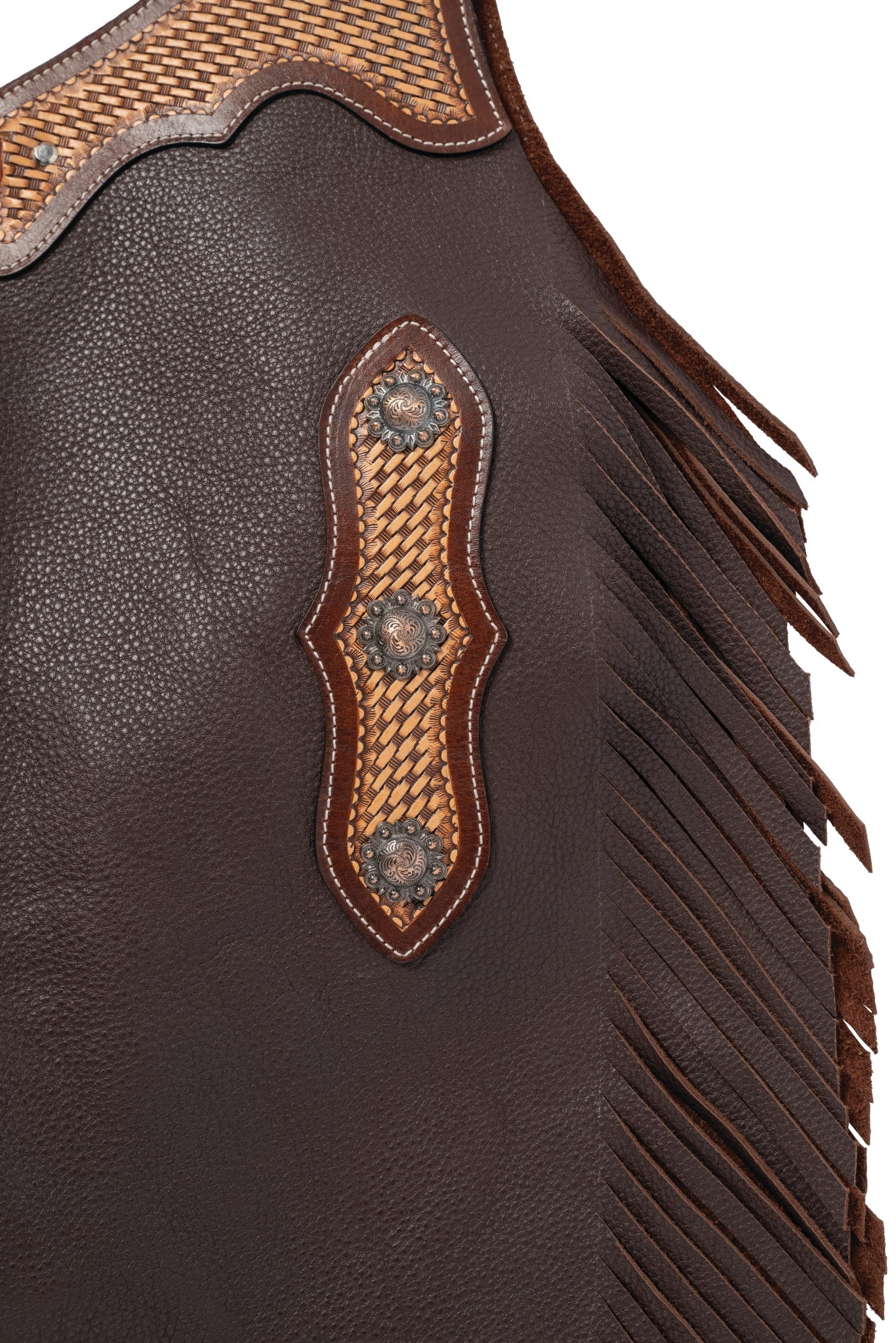 Weaver Kids Leather Basketweave Cowboy Chinks