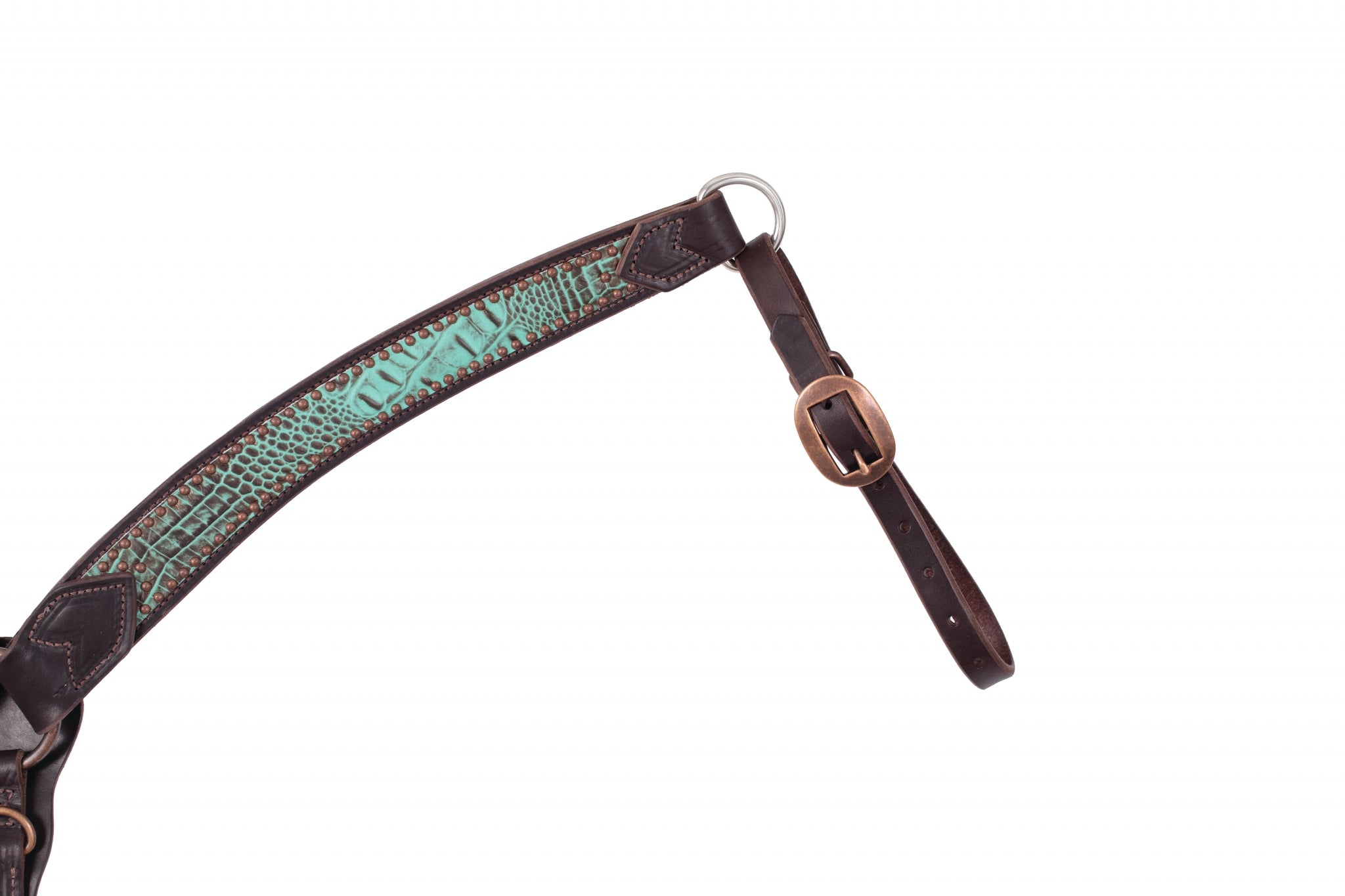 Weaver Turquoise Croc Contoured Breast Collar