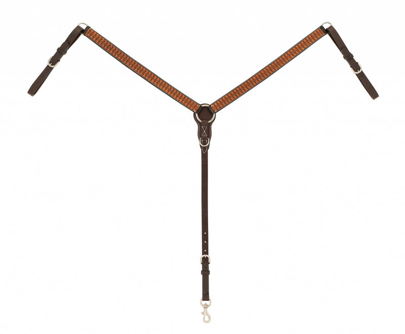 Weaver Floret Tooled Straight Breast Collar