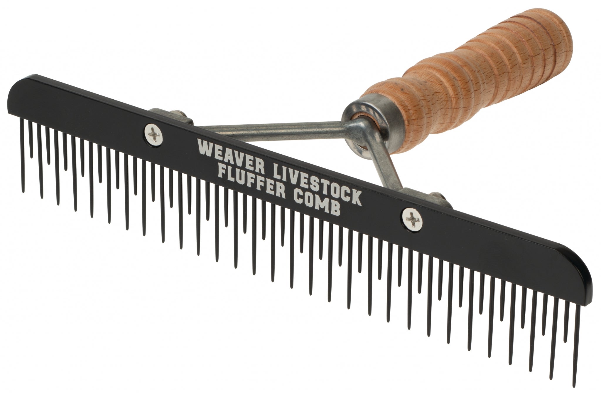 Weaver Teflon Fluffer Comb with Wooden Handle