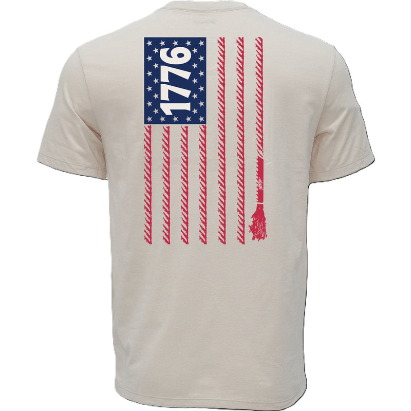 Hooey Mens 1776 Crew T-Shirt with Flag on Back