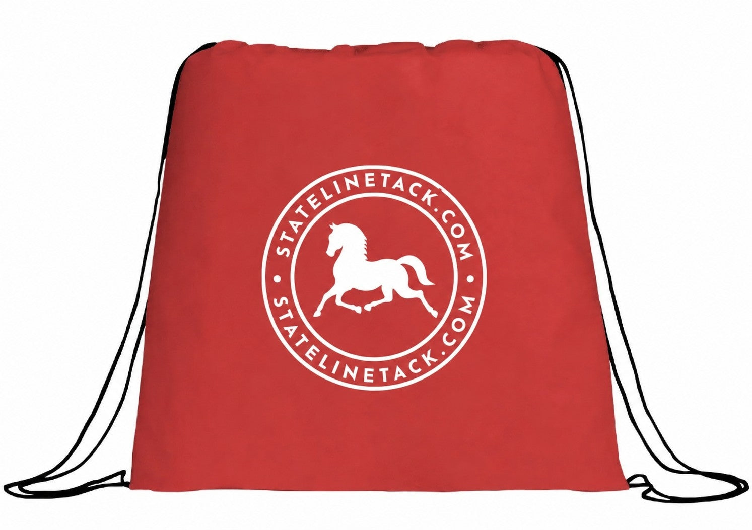 State Line Tack Evergreen Drawstring Cinch Backpack - Red