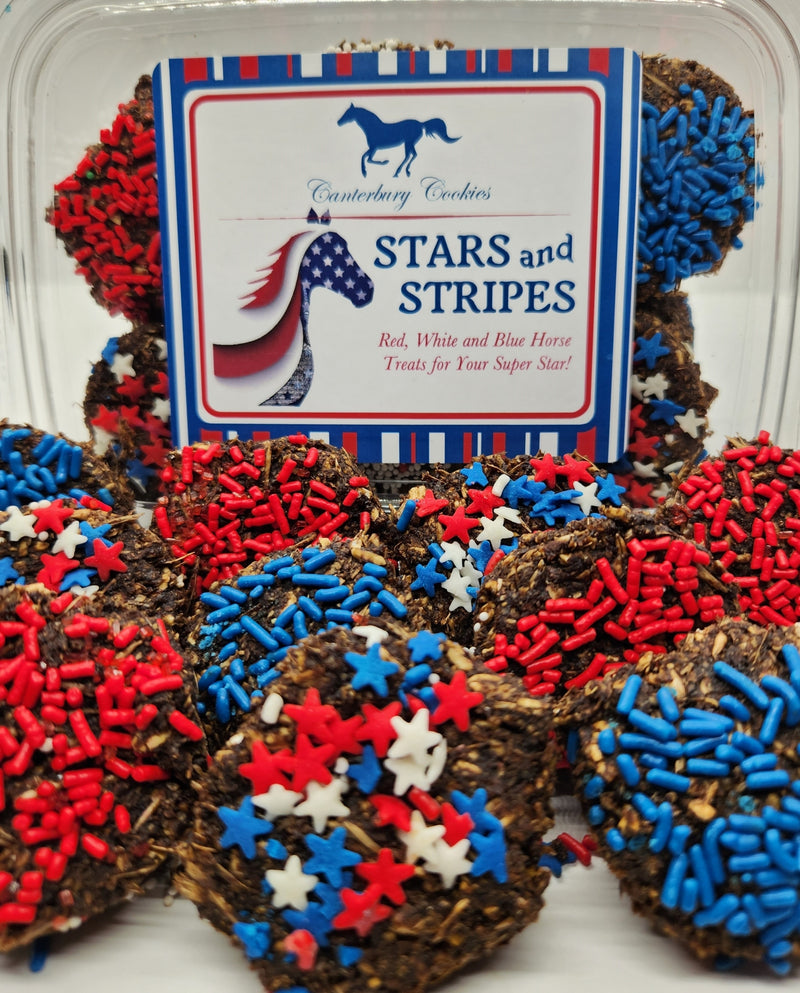 Canterbury Cookies Stars and Stripes Horse Treat Plops