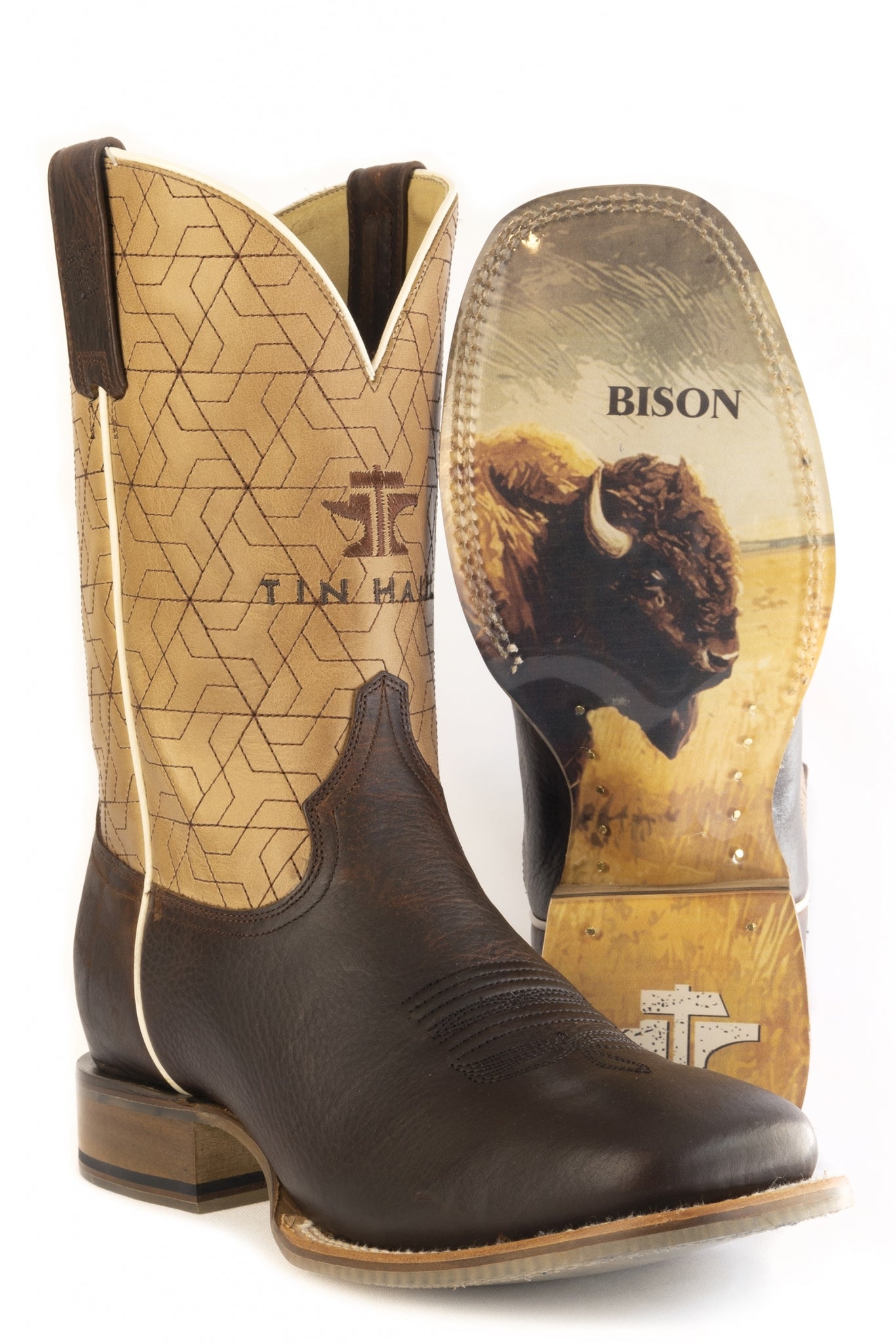 Tin Haul Mens Gridlock Bison Boots