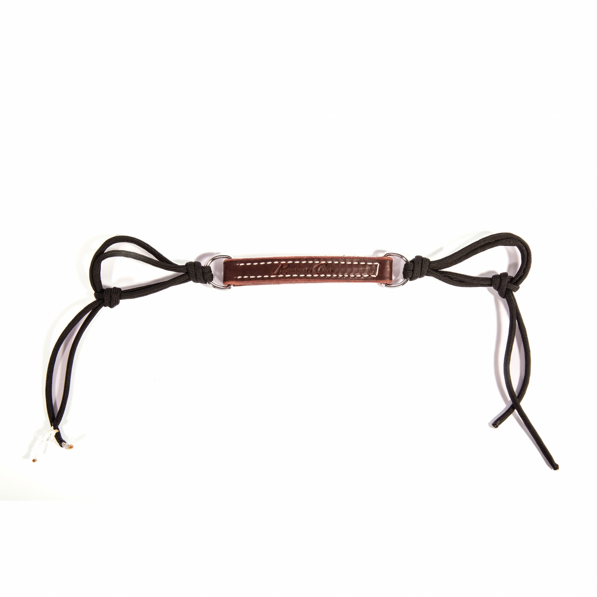 Professionals Choice Paracord & Leather Burgundy Curb Strap