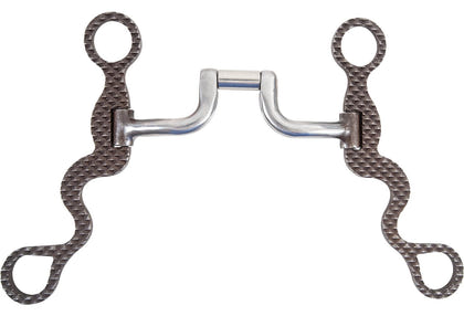 Classic Equine Square Hinge Port Calvary Shank Rasp Design