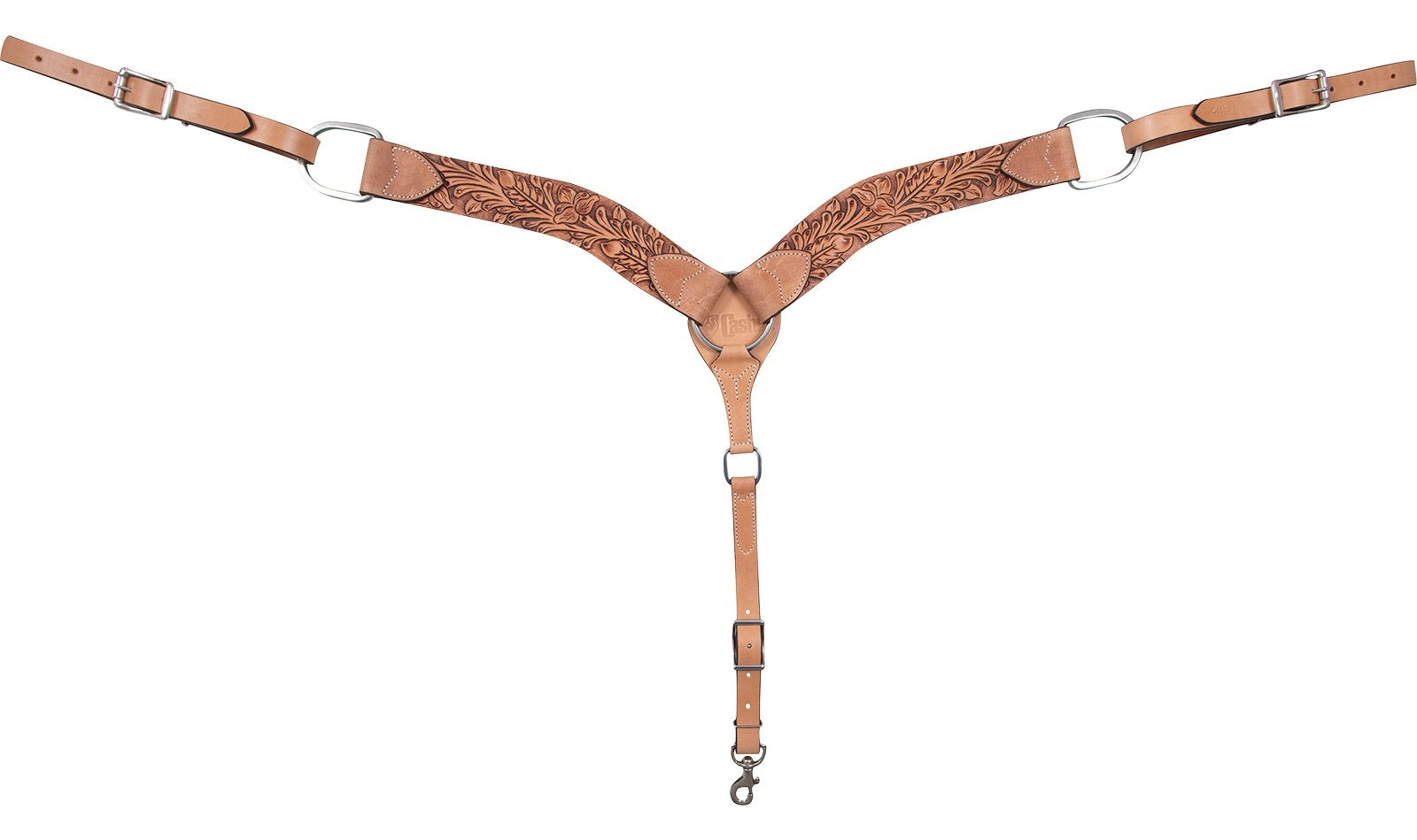 Cashel Breast Collar with Antique Leaf Tooling