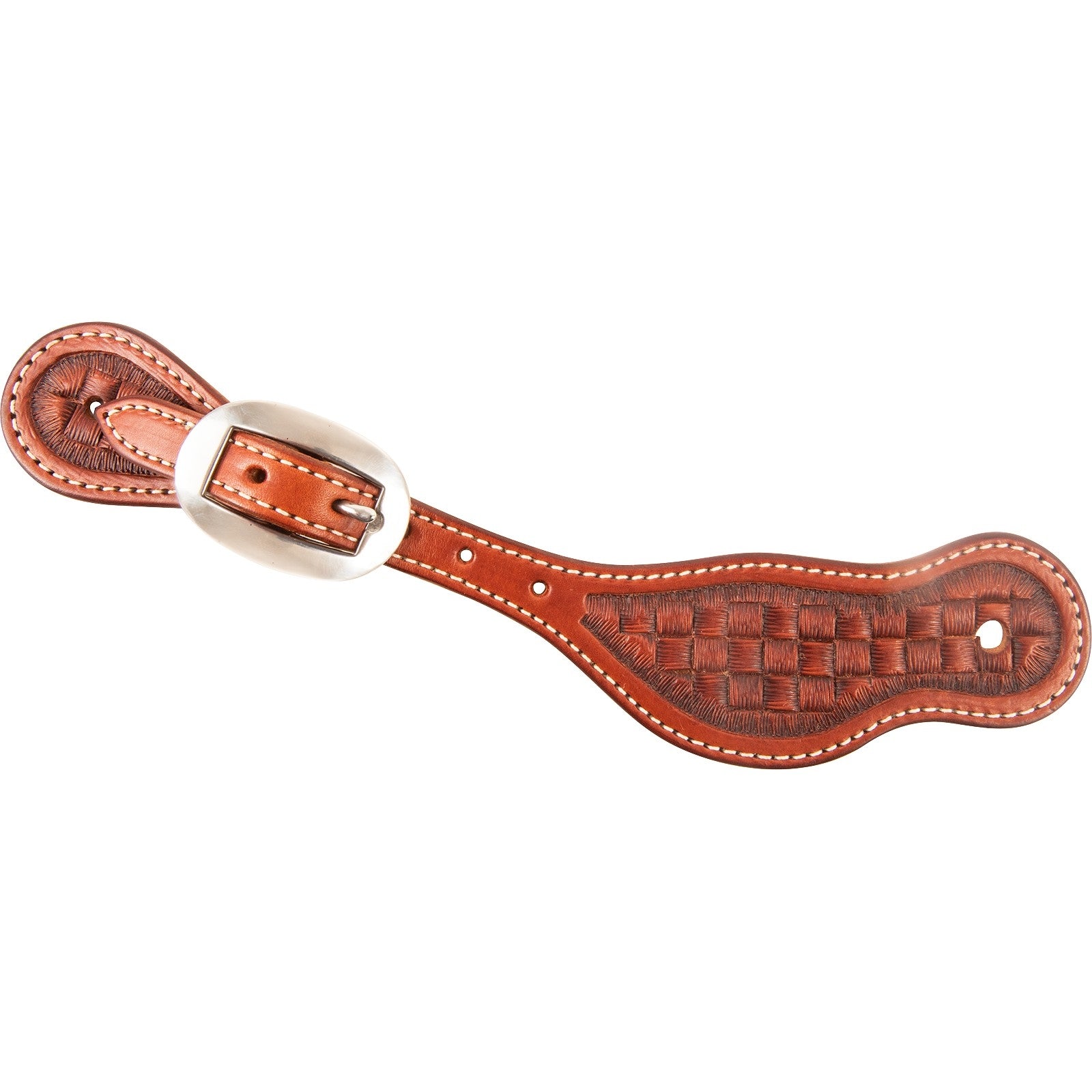 Martin Saddlery Rancher Spurstraps with Mini Weave Tooling