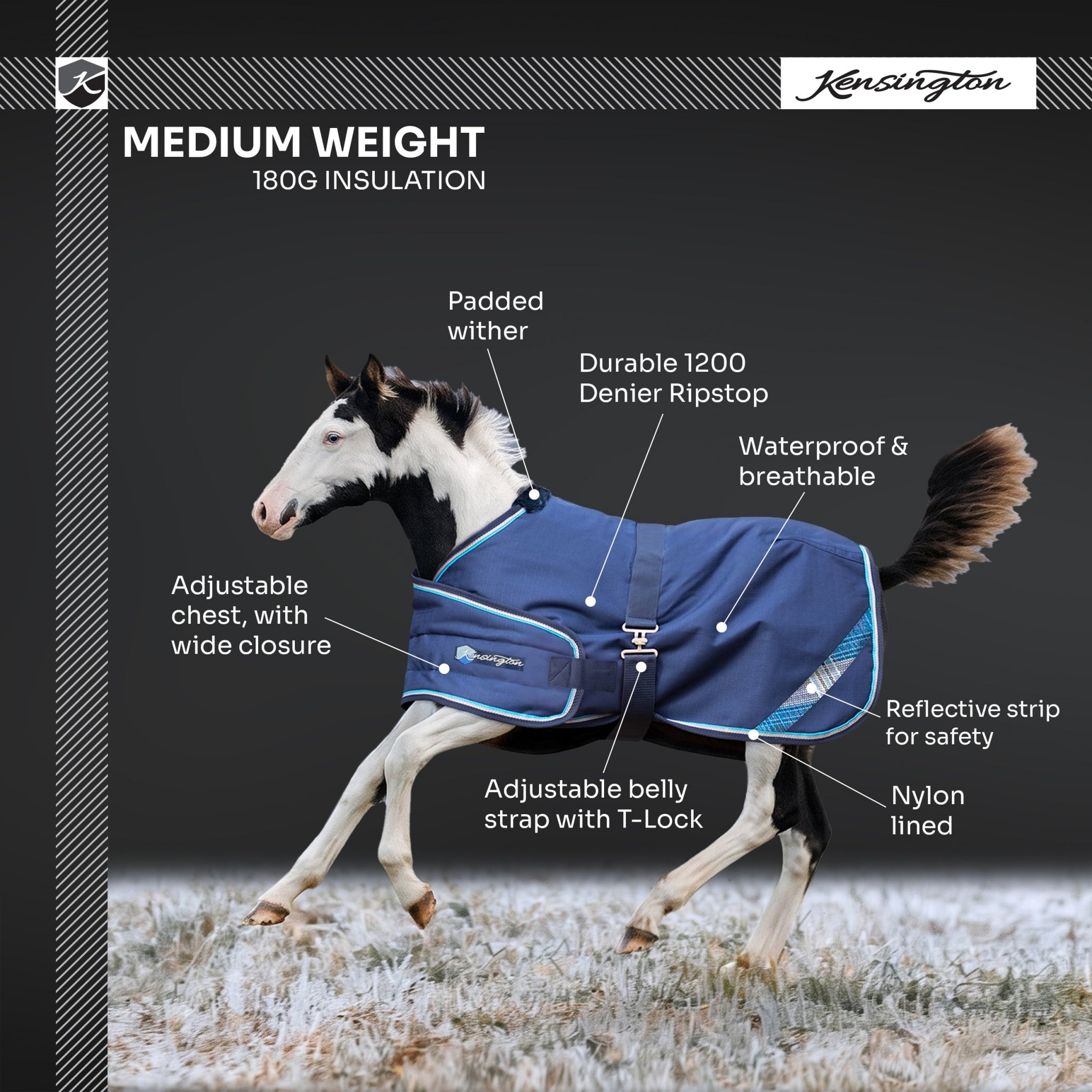 Kensington 1200D Adjustable Turnout 180g
