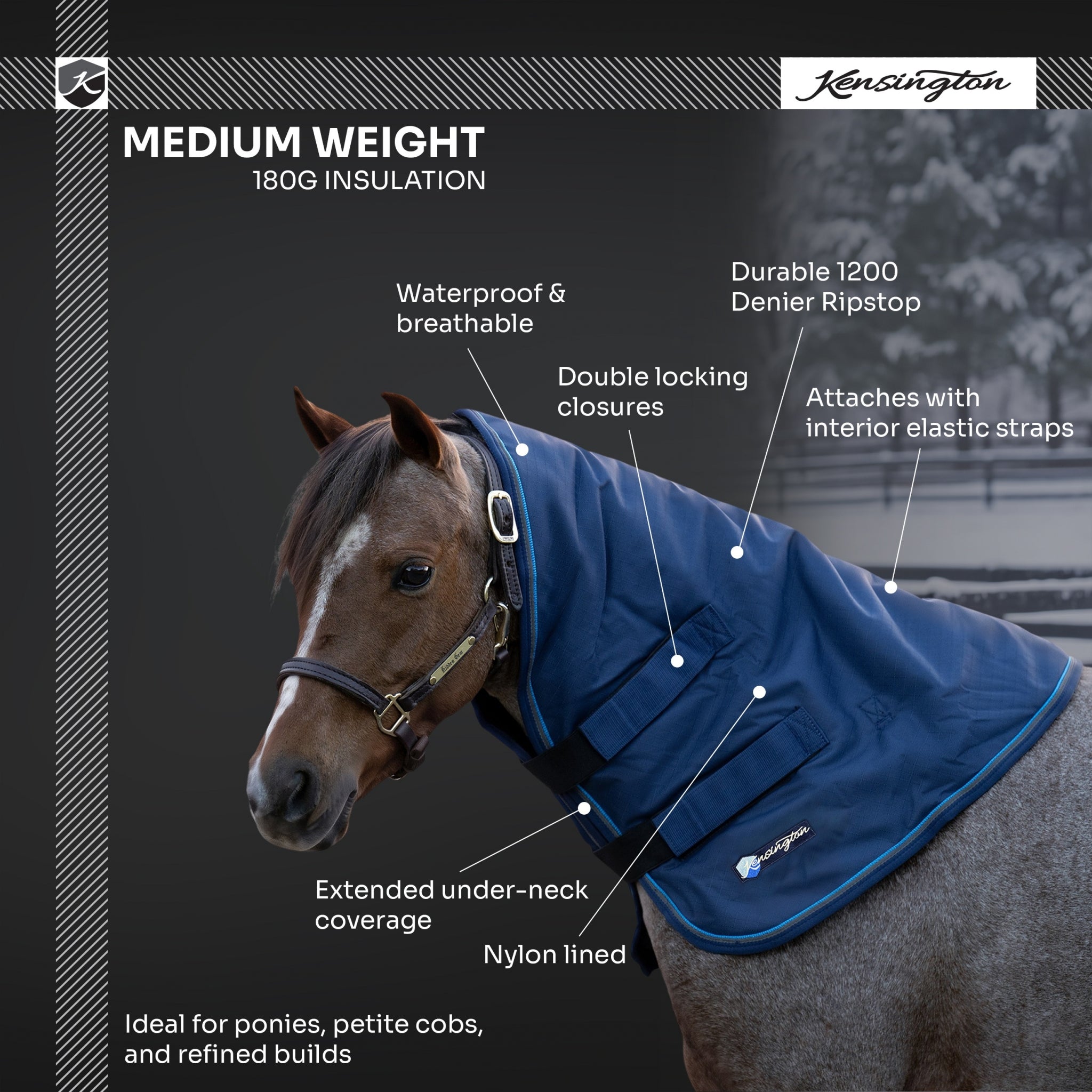 Kensington 1200D Pony Neck Cover 180g