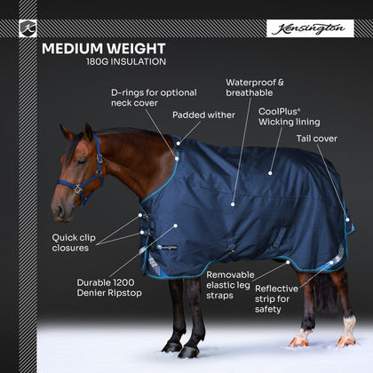 Kensington Horse 1200D EuroCut Turnout 180g