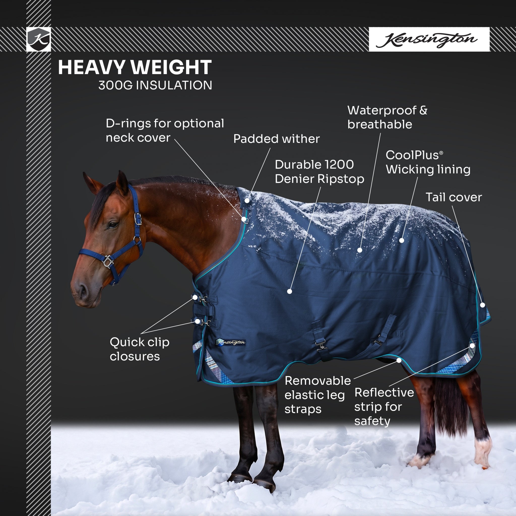 Kensington Horse 1200D EuroCut Turnout 300g